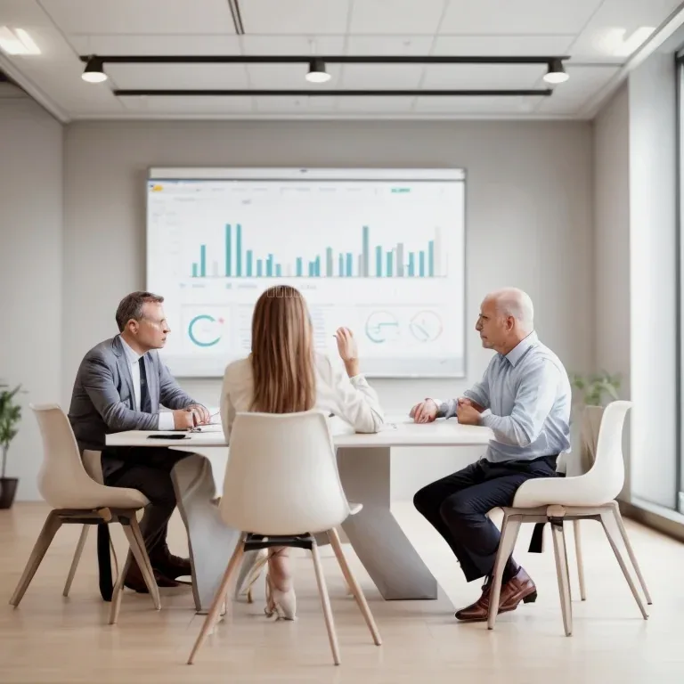 Director coaching session at a boardroom table